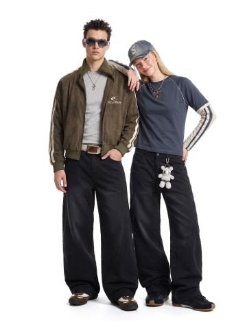 INF®️|QUẦN VẢI JEAN WASH SPRAY HORSE MACHETE UNISEX INF 13710