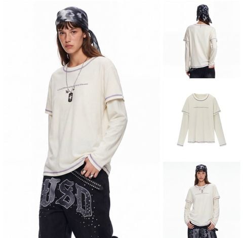 INF®️| ÁO THUN DÀI TAY COTTON THỂ THAO CÁCH ĐIỆU NỮ INF 1875