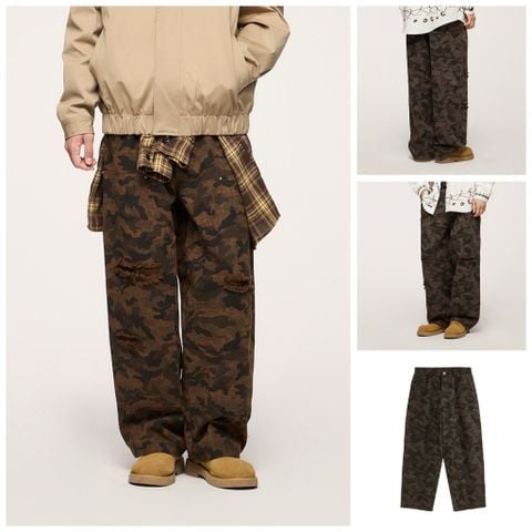 INF®️|QUẦN VẢI THÔ HỌA TIẾT ZANZI UNISEX INF 13334