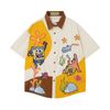 WES®️| ÁO SƠ MI NGẮN TAY THÊU HỌA TIẾT HOẠT HÌNH UNISEX 5261