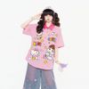 WES®️| ÁO SƠ MI NGẮN TAY THÊU HỌA TIẾT HOẠT HÌNH UNISEX 5299