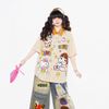 WES®️| ÁO SƠ MI NGẮN TAY THÊU HỌA TIẾT HOẠT HÌNH UNISEX 5299