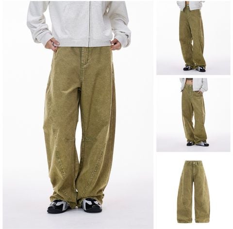 INF®️|QUẦN VẢI CANVAS GIẶT RETRO UNISEX INF 13510