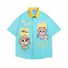 WES®️| ÁO SƠ MI NGẮN TAY THÊU HỌA TIẾT HOẠT HÌNH UNISEX C249