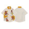 WES®️| ÁO SƠ MI NGẮN TAY THÊU HỌA TIẾT HOẠT HÌNH UNISEX 5231