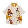WES®️| ÁO SƠ MI NGẮN TAY THÊU HỌA TIẾT HOẠT HÌNH UNISEX 5231