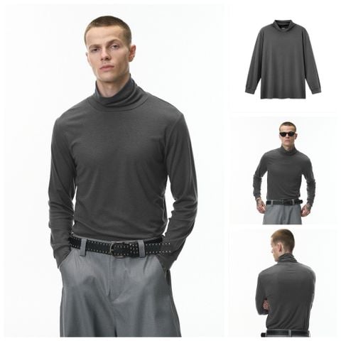 INF®️| ÁO KHOÁC LEN CỔ LỌ TAY DÀI ÔM VỪA VẶN UNISEX INF 3376