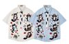 WES®️| ÁO SƠ MI NGẮN TAY THÊU HỌA TIẾT HOẠT HÌNH HELLO KITTY UNISEX 5251