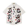 WES®️| ÁO SƠ MI NGẮN TAY THÊU HỌA TIẾT HOẠT HÌNH HELLO KITTY UNISEX 5251