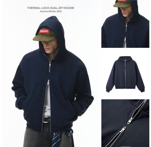 INF®️| ÁO KHOÁC HOODIE NỈ KHÓA KÉO TRÙM ĐẦU BASIC UNISEX INF 5474
