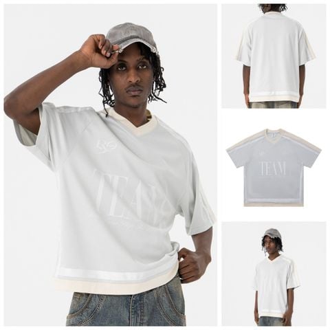 FG®️| ÁO THUN CỔ CHỮ V NGẮN TAY THỂ THAO FG F484