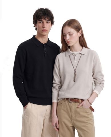 INF®️| ÁO LEN VE ÁO POLO DỆT KIM CỔ ĐIỂN UNISEX INF 10263