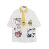 WES®️| ÁO SƠ MI NGẮN TAY THÊU HỌA TIẾT HOẠT HÌNH UNISEX C5810