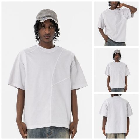 FG®️| ÁO THUN CỔ TRÒN NGẮN TAY WASH PHỐI REN FG F477