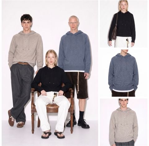 INF®️| ÁO LEN DỆT KIM TRÙM ĐẦU CỔ ĐIỂN UNISEX INF 10267