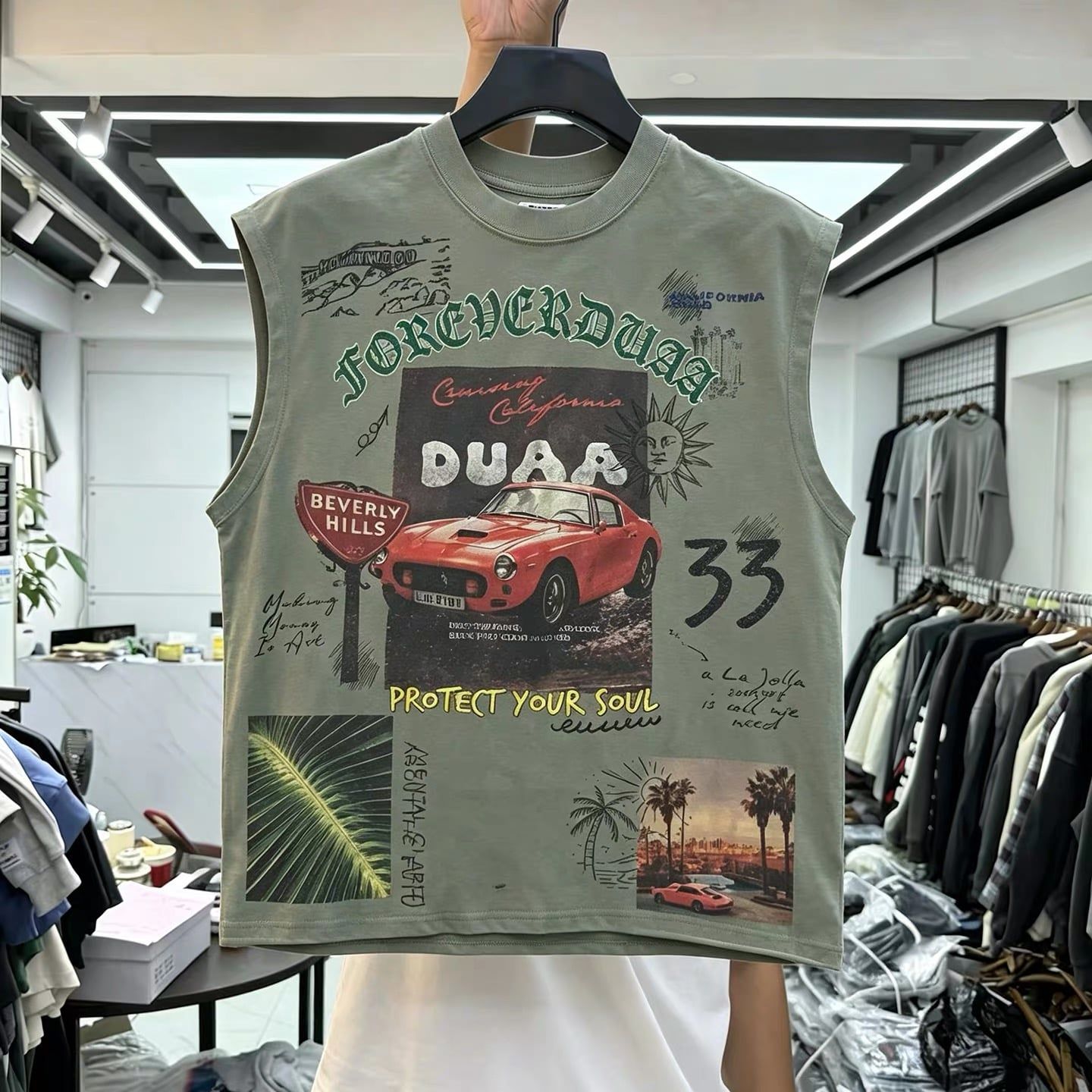 FK®️| ÁO BA LỖ COTTON IN HÌNH KTS ĐÍNH ĐÁ DU703