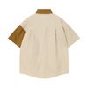 WES®️| ÁO SƠ MI NGẮN TAY THÊU HỌA TIẾT HOẠT HÌNH MÈO LƯỜI UNISEX 5223
