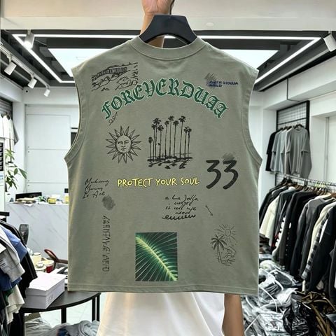FK®️| ÁO BA LỖ COTTON IN HÌNH KTS ĐÍNH ĐÁ DU703