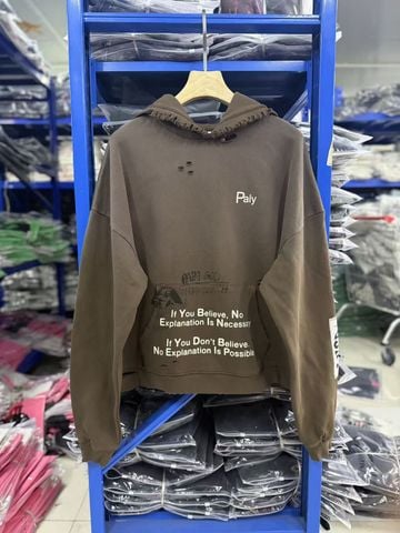 FK®️| ÁO KHOÁC DÁNG RỘNG HOODIE COTTON WASH IN HÌNH LÀM RÁCH UNISEX PH6004