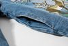 WES®️| ÁO KHOÁC DENIM CỔ BẺ THÊU HỌA TIẾT ĐỘNG VẬT RETRO UNISEX WES6181