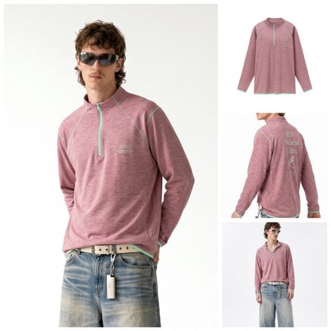 INF®️| ÁO THUN DÀI TAY COTTON THỂ THAO CỔ KHOÁ KÉO UNISEX INF 3541