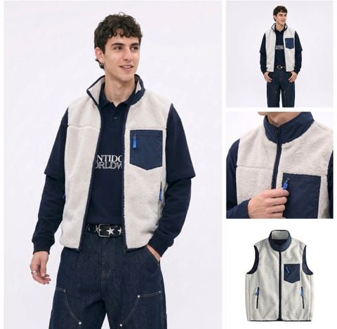 INF®️| ÁO KHOÁC LÔNG CỪU KHOÁ KÉO CÁCH ĐIỆU UNISEX INF 2026-1