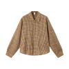 INF®️| ÁO SƠ MI DÀI TAY KẺ CARO RETRO DÁNG RỘNG UNISEX INF 7132