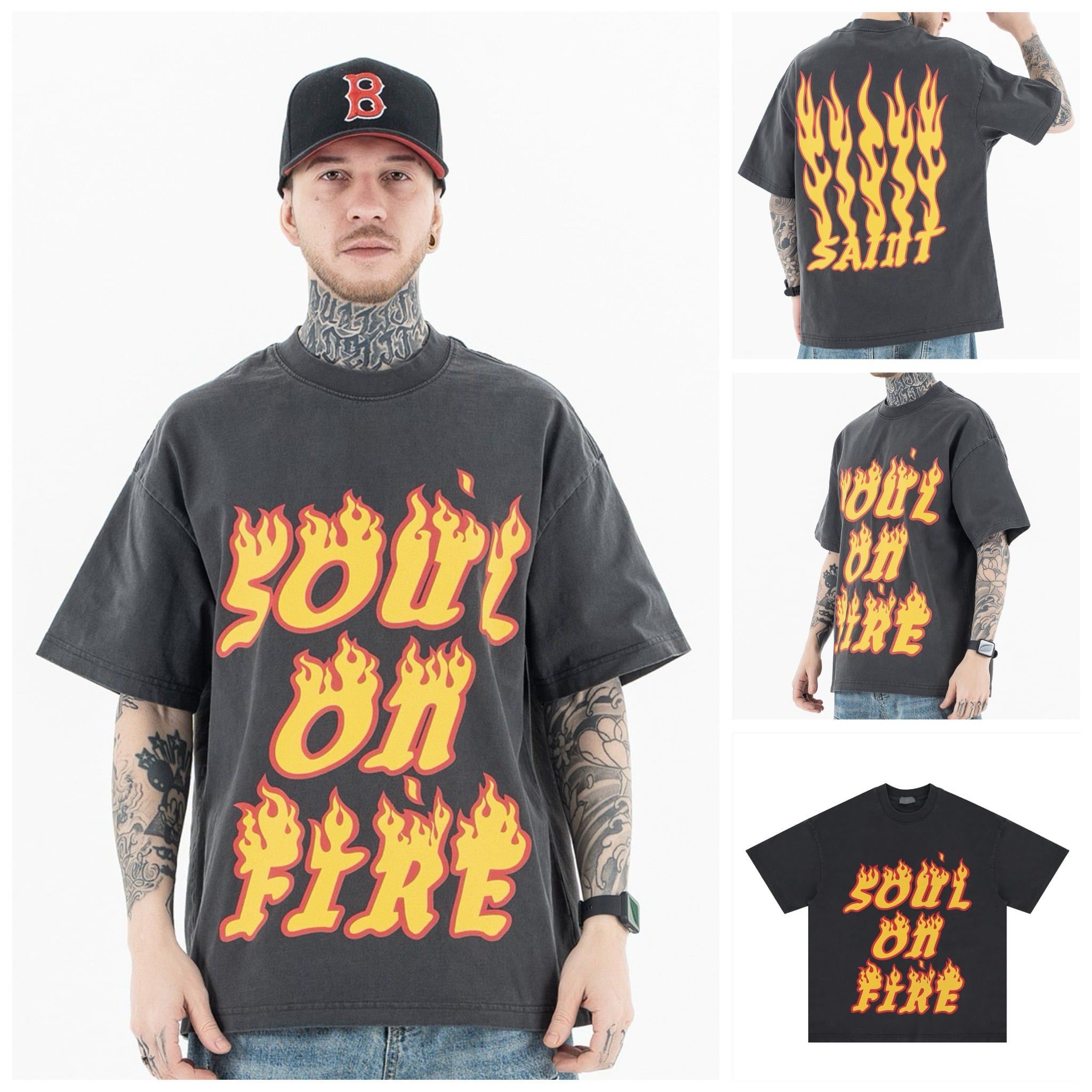 FG®️| ÁO THUN CỔ TRÒN TAY LỠ DÁNG RỘNG IN CHỮ CÁCH ĐIỆU  FG F292