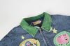 WES®️| ÁO KHOÁC DENIM CỔ BẺ THÊU HỌA TIẾT ĐỘNG VẬT RETRO UNISEX WES5114