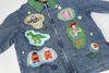 WES®️| ÁO KHOÁC DENIM CỔ BẺ THÊU HỌA TIẾT ĐỘNG VẬT RETRO UNISEX WES5114
