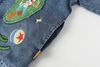 WES®️| ÁO KHOÁC DENIM CỔ BẺ THÊU HỌA TIẾT ĐỘNG VẬT RETRO UNISEX WES5114