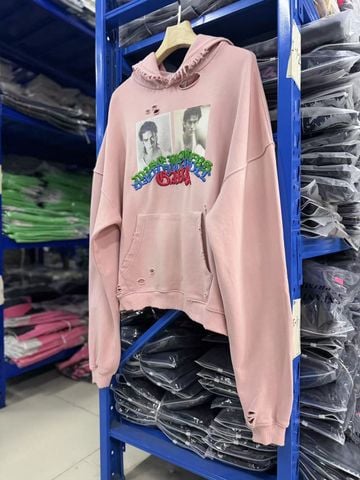 FK®️| ÁO KHOÁC DÁNG RỘNG HOODIE COTTON WASH IN HÌNH LÀM RÁCH UNISEX PH6002