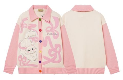 WES®️| ÁO LEN CARDIGAN THÊU MÈO DỄ THƯƠNG DỆT KIM UNISEX 261
