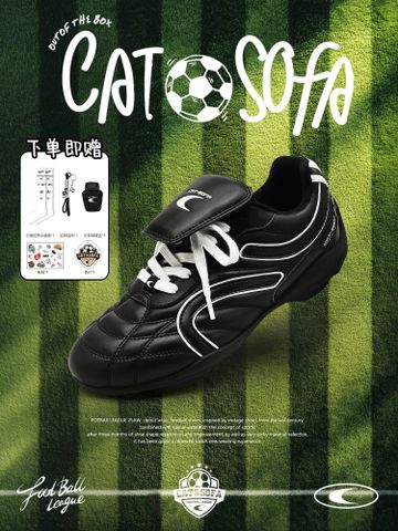 CATSOFA ™️| GIÀY SNEAKER BÓNG ĐÁ THỂ THAO TẬP LUYỆN BLACK UNISEX CAT&SOFA CS25011