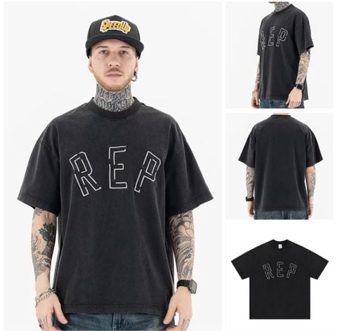 FG®️| ÁO THUN CỔ TRÒN NGẮN TAY IN CHỮ R.E.P OVERSIZE FG F262