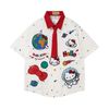 WES®️| ÁO SƠ MI NGẮN TAY THÊU HỌA TIẾT HOẠT HÌNH HELLO KITTY UNISEX 5250
