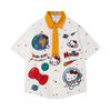 WES®️| ÁO SƠ MI NGẮN TAY THÊU HỌA TIẾT HOẠT HÌNH HELLO KITTY UNISEX 5250