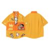 WES®️| ÁO SƠ MI NGẮN TAY THÊU HỌA TIẾT HOẠT HÌNH SHINCHAN UNISEX 5241