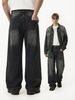 INF®️|QUẦN JEANS NAM MÀU ĐEN THAN CHÌ HỌA TIẾT RÂU MÈO, TÚI ĐÍNH ĐÁ BIG SIZE INF 12981