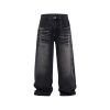INF®️|QUẦN JEANS NAM MÀU ĐEN THAN CHÌ HỌA TIẾT RÂU MÈO, TÚI ĐÍNH ĐÁ BIG SIZE INF 12981