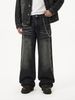 INF®️|QUẦN JEANS NAM MÀU ĐEN THAN CHÌ HỌA TIẾT RÂU MÈO, TÚI ĐÍNH ĐÁ BIG SIZE INF 12981