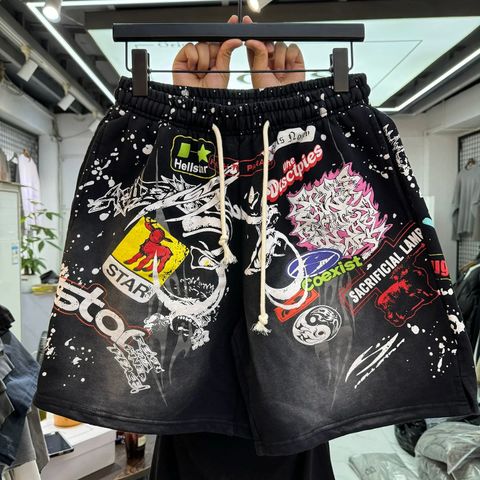 FK®️| QUẦN NGẮN  CHẤT NỈ WASH GRAFFITI FK SH01