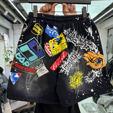 FK®️| QUẦN NGẮN  CHẤT NỈ WASH GRAFFITI FK SH01