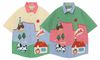 WES®️| ÁO SƠ MI NGẮN TAY THÊU HỌA TIẾT HOẠT HÌNH UNISEX 5216