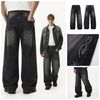 INF®️|QUẦN JEANS NAM MÀU ĐEN THAN CHÌ HỌA TIẾT RÂU MÈO, TÚI ĐÍNH ĐÁ BIG SIZE INF 12981