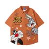 WES®️| ÁO SƠ MI NGẮN TAY THÊU HỌA TIẾT HOẠT HÌNH UNISEX YH991