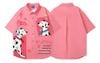 WES®️| ÁO SƠ MI NGẮN TAY THÊU HỌA TIẾT HOẠT HÌNH UNISEX YH971
