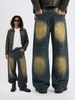 INF®️|QUẦN JEANS ỐNG ĐỨNG ĐÍNH ĐÁ RETRO RÁCH INF 12979