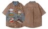 WES®️| ÁO SƠ MI NGẮN TAY THÊU HỌA TIẾT HOẠT HÌNH SHINCHAN UNISEX YH1058