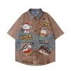 WES®️| ÁO SƠ MI NGẮN TAY THÊU HỌA TIẾT HOẠT HÌNH SHINCHAN UNISEX YH1058